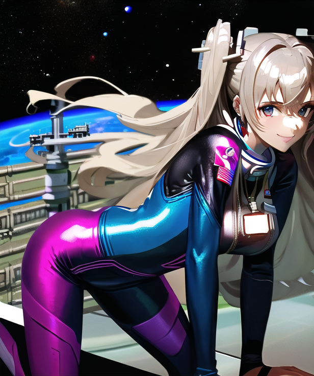 00020-1514845887-, (((bend over))), girl, (((Space station))), (((body suit))), light smile, ear pendants, necklace, large breasts, Perfect body.png